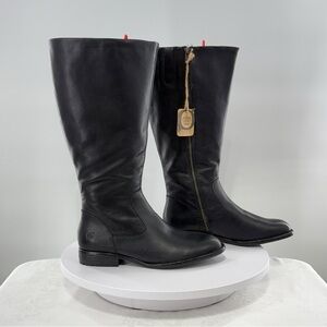 Born Women’s Black Leather Riding Boots – Size 9M Classic Equestrian Style
